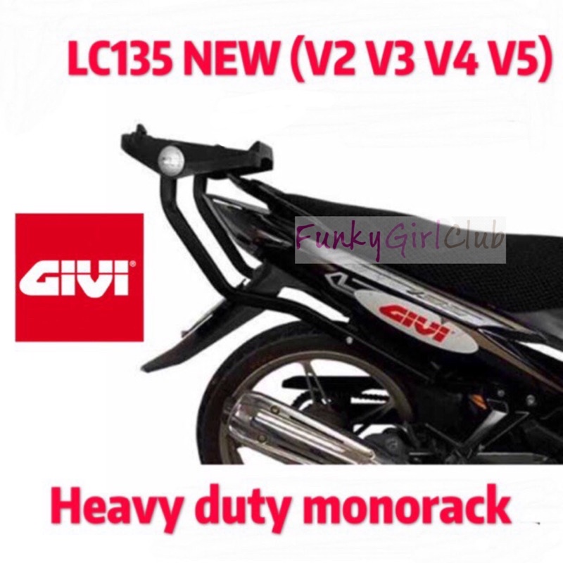 LC135 ES/ES16 HRV MONORACK J GIVI HEAVY DUTY RACK YAMAHA Y135LC ES ...