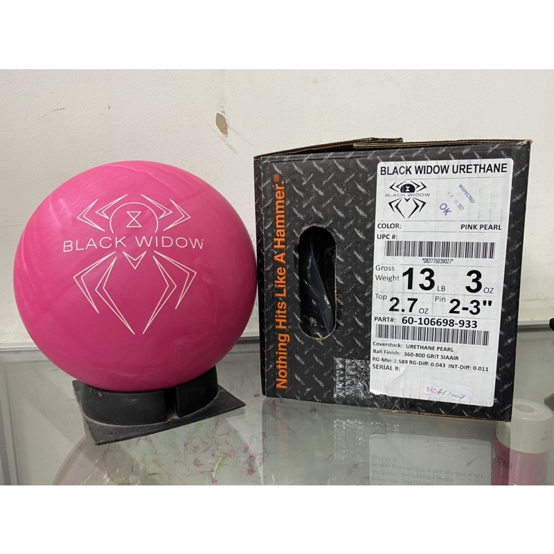 ボール BLACK WIDOW PURPLE PEARL URETHANE 15P Hammer Black Widow Purple Pearl Urethane Bowling Ball + FREE