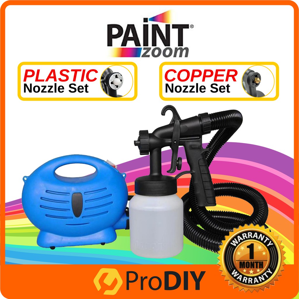 PAINT ZOOM 800ML Penyembur Cat Electric Plastic Nozzle / Copper Nozzle Paint Sprayer Gun Pam Cat