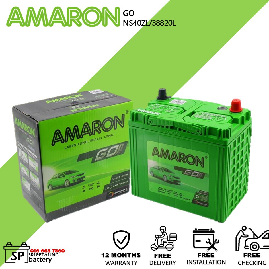 [ 38B20L | NS40ZL | NS40 | B19L | B19R | B20L | B20R ] Amaron Go | Car ...