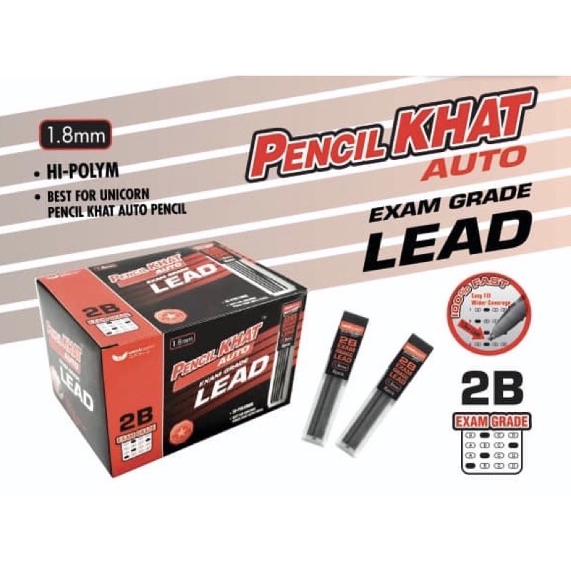 Unicorn Auto Pencil Khat Lead 1.8 mm Exam Grade 1 tube Shopee Malaysia
