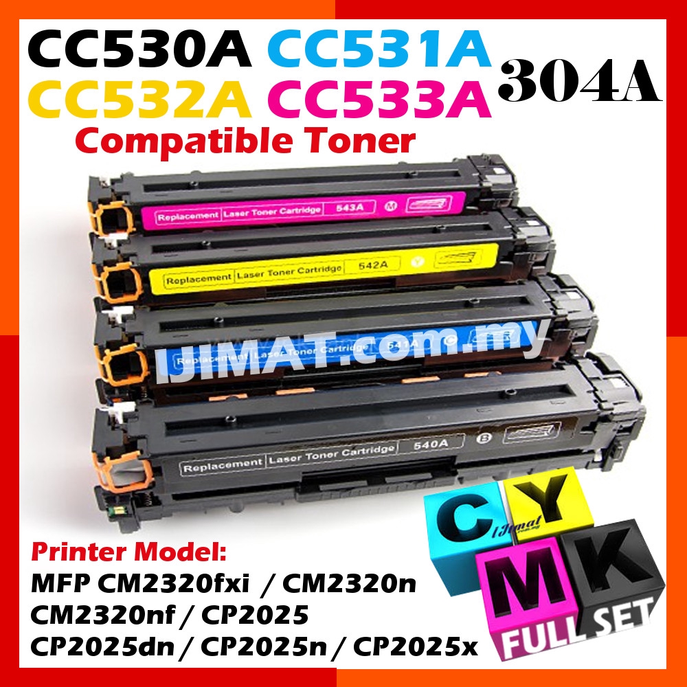 Full Set CC530A CC531A CC532A CC533A Toner Compatible To HP 304A HP304A Colour LaserJet CP2020 