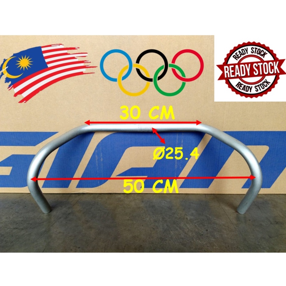 RACING HANDLE FIXIE Handlebar SILVER METALLIC fixie Racing Handlebar