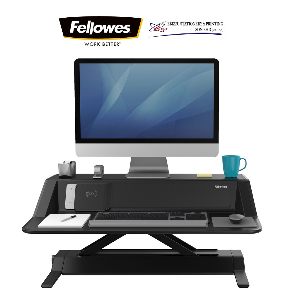 Fellowes Lotus Sit-Stand Workstation 0007901 Black | Shopee Malaysia
