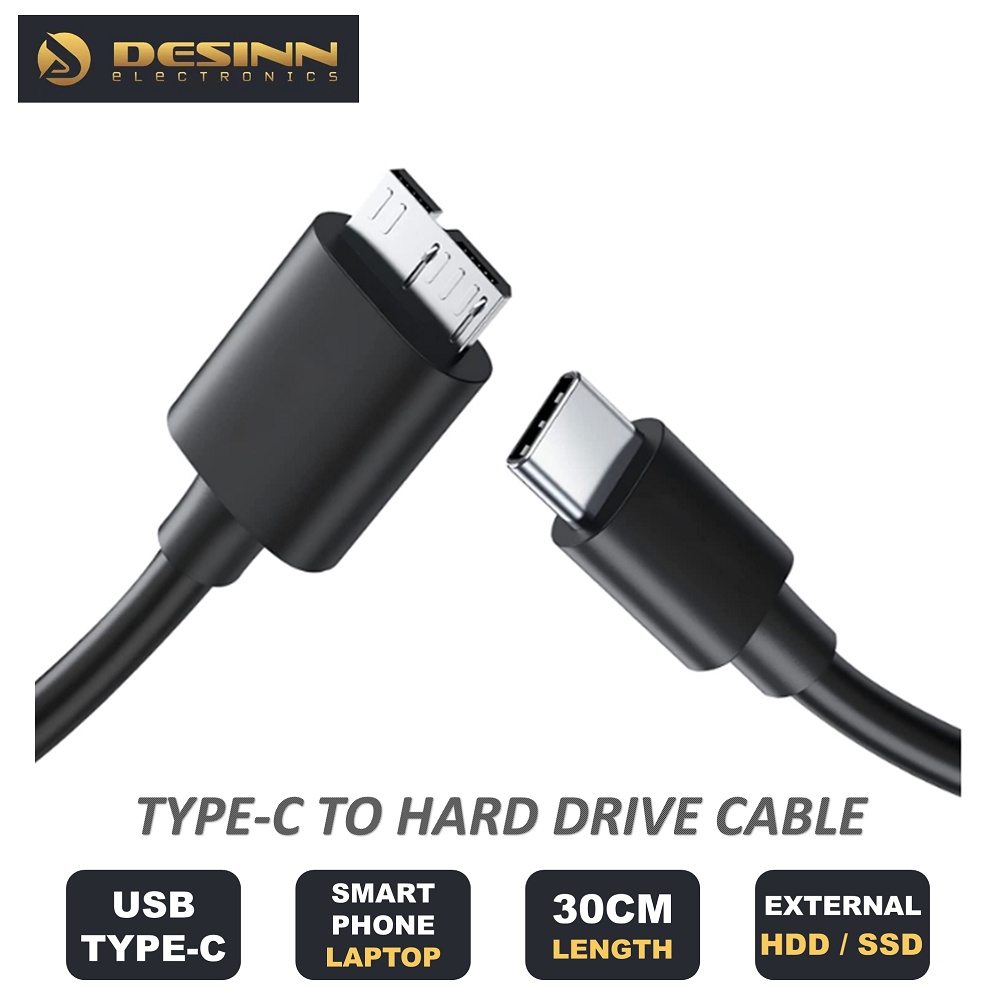 USB C to Micro USB 3.0 Cable Hard Drive Cable to Type C 5Gbps Speed