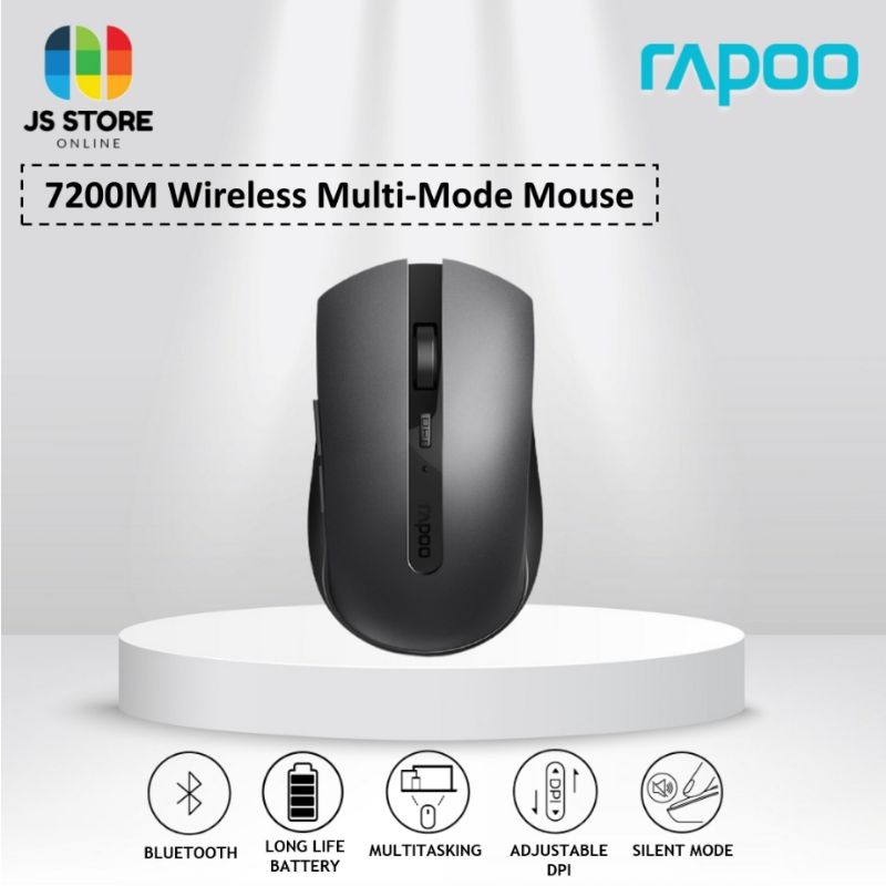 Rapoo 7200M Multi-Mode Wireless Mouse /Bluetooth 3.0/4.0 RF 2.4GHz for ...