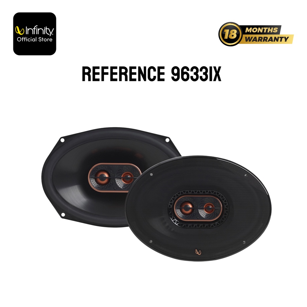 Infinity REF-9633IX 6x9 Inch 3-Way Car Speakers - Reference Series Audio Upgrade