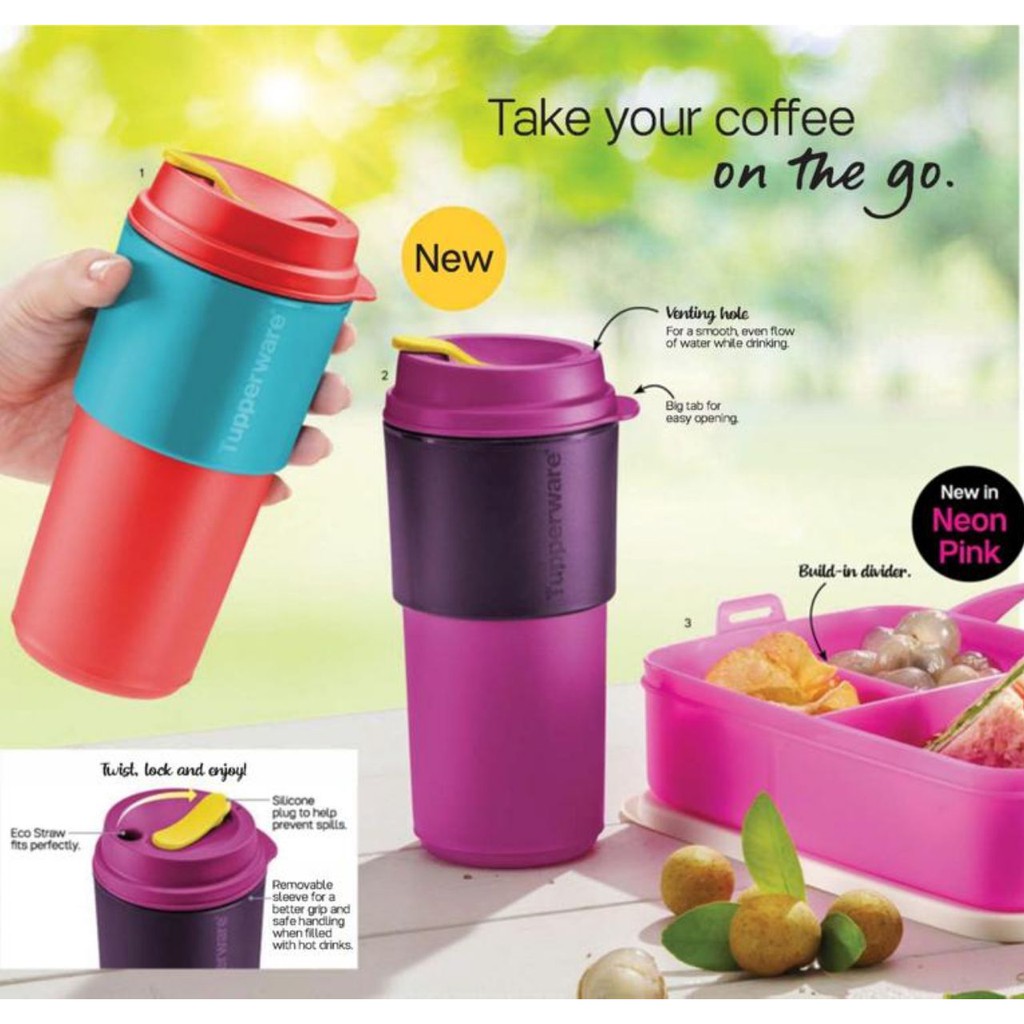 💜💜 Tupperware Tumbler Coffee To Go Tahan Panas 💜💜 | Shopee Malaysia