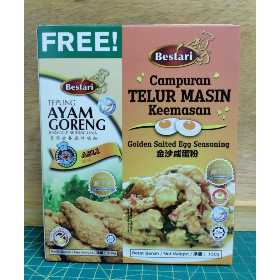 [FOC CRISPY FRIED CHICKEN COATING MIX ORIGINAL 100g] BESTARI GOLDEN ...