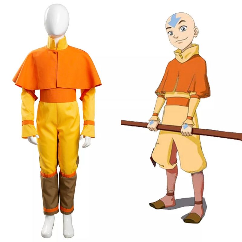 Avatar Costume Cosplay Avatar Aang Costume Anime Kids Avatar The Last
