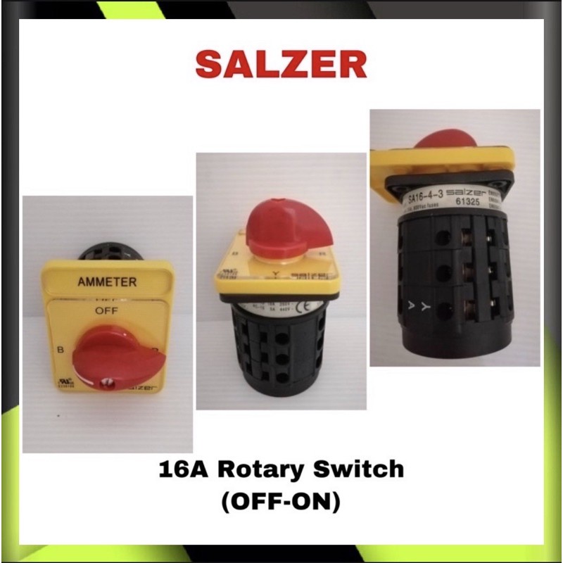 #Salzer 16A Rotaty Switch (OFF-ON) | Shopee Malaysia