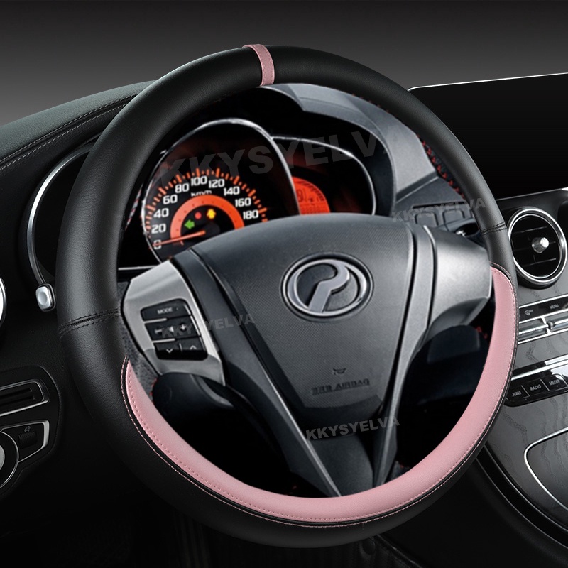 Perodua Leather Steering Cover 38cm Diameter Axia Myvi Bezza Aruz Alza