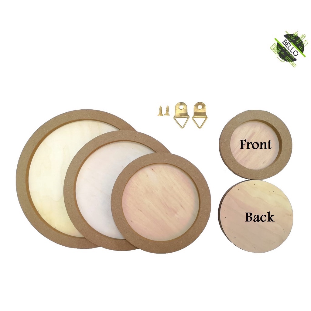 Wood Canvas Boards for Painting and Clay paste (Unfinished Wood Paint Pouring Panel Boards Round