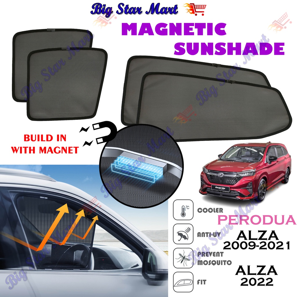 PERODUA ALZA 2022 ALZA 20092021 6pcs Sunshade Car Window Sun