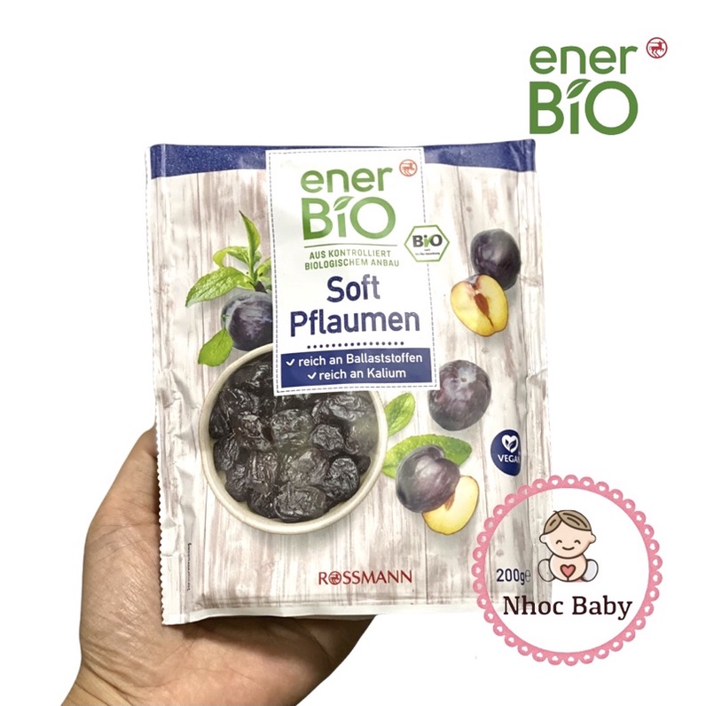 Ener bio Organic Dried Black Plum 200g (Germany) Helps Reduce