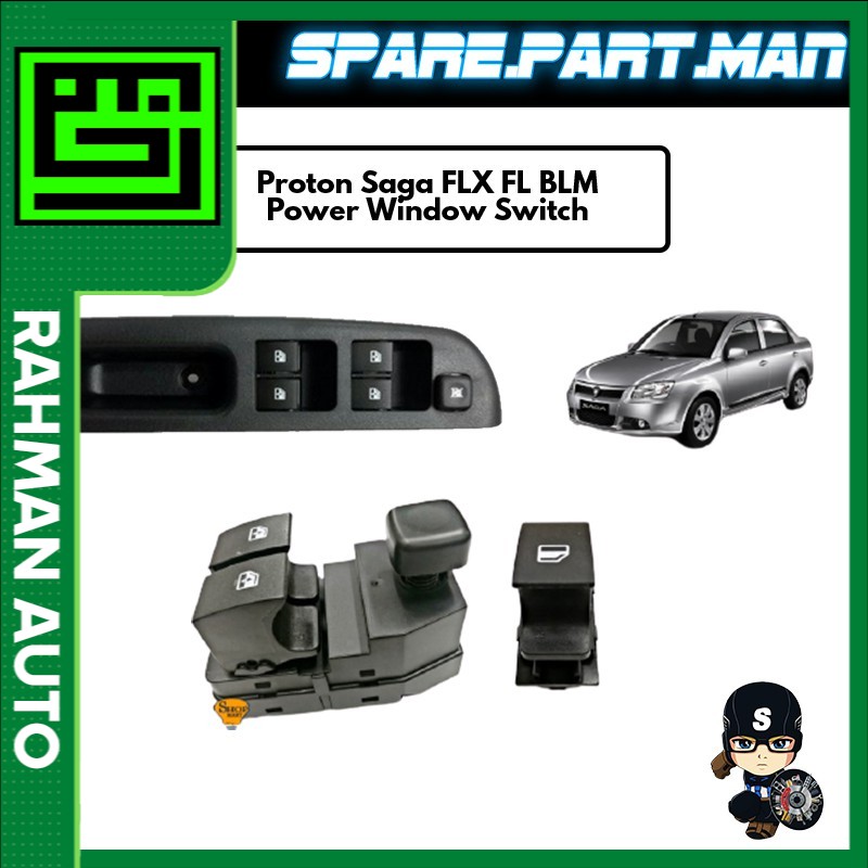 Proton Saga BLM FL FLX Single Sub Passenger Side Power Window Switch