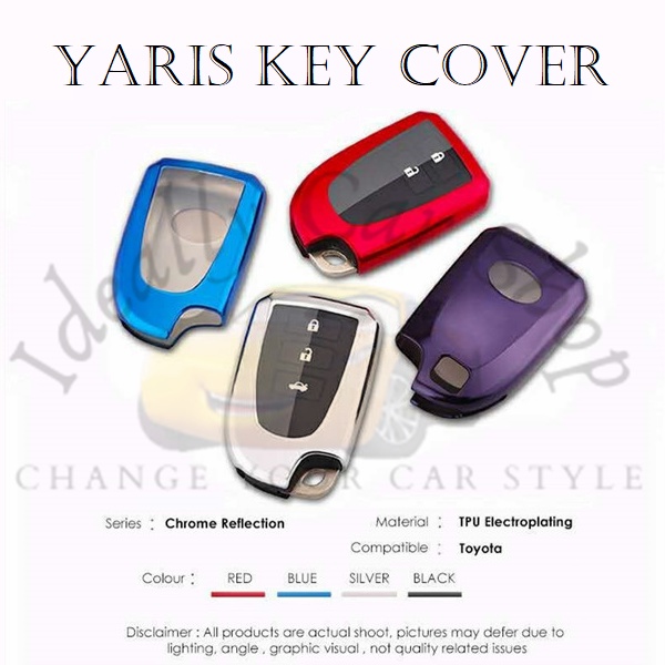 Ideally Toyota Yaris/Vios Chrome TPU Car Key Cover Toyota Car Door