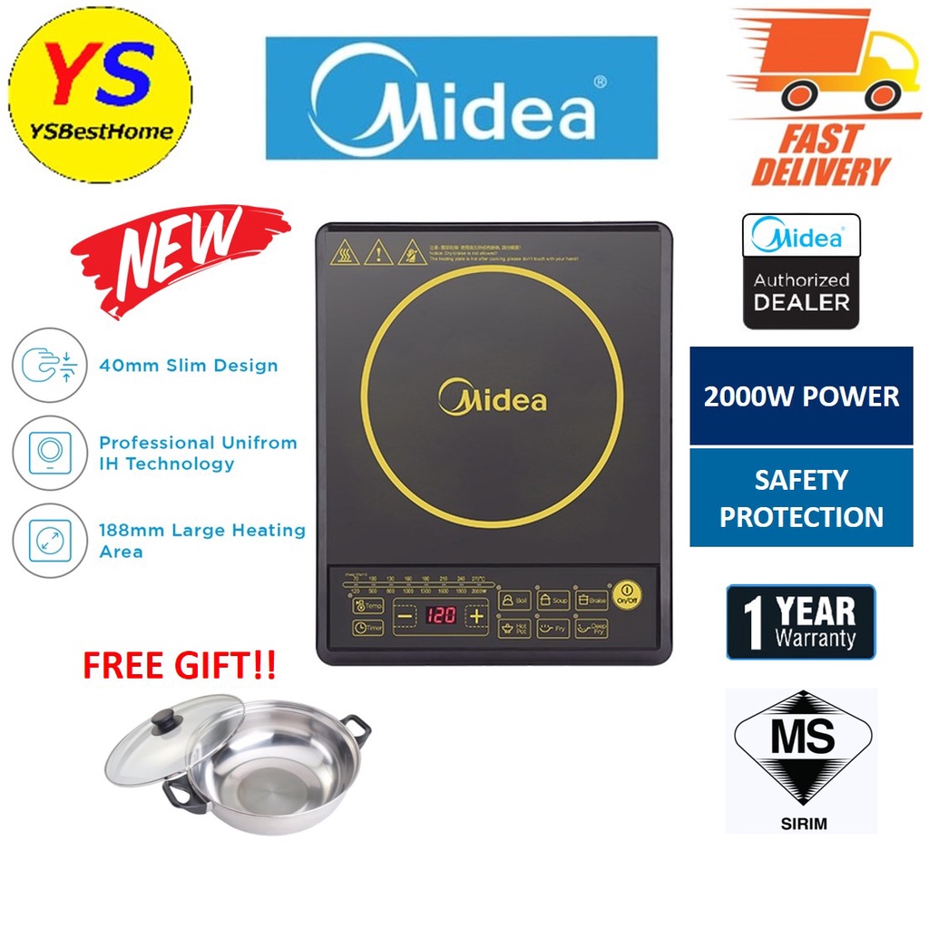 Midea Induction Cooker C20RT2002(2000W) / C16SKY1613(1600W) / Khind Induction Cooker 2000W