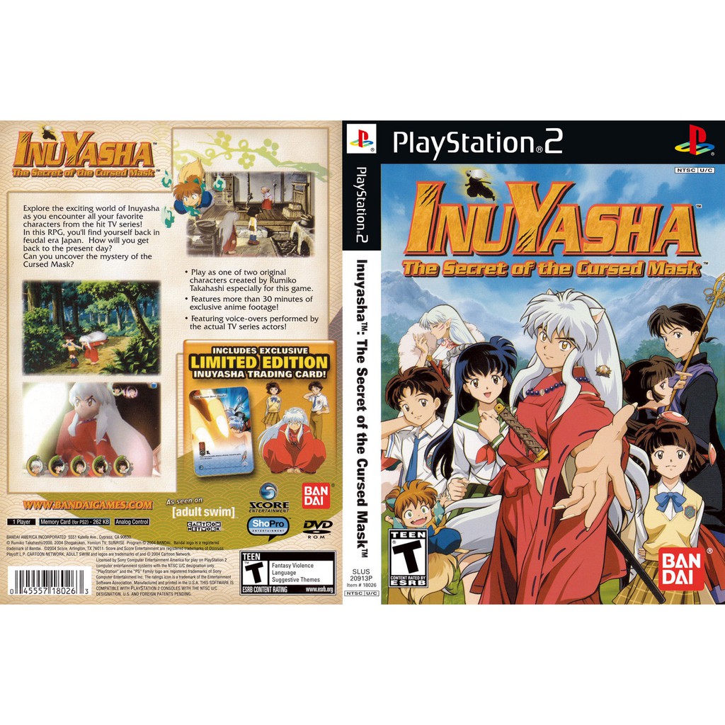 PS2 inuyasha the secret of cursed mask Shopee Malaysia