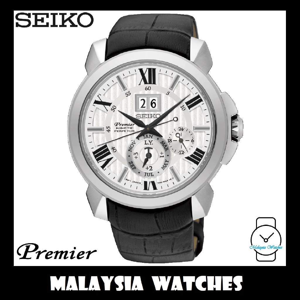 Seiko premier kinetic sale perpetual snp143p1