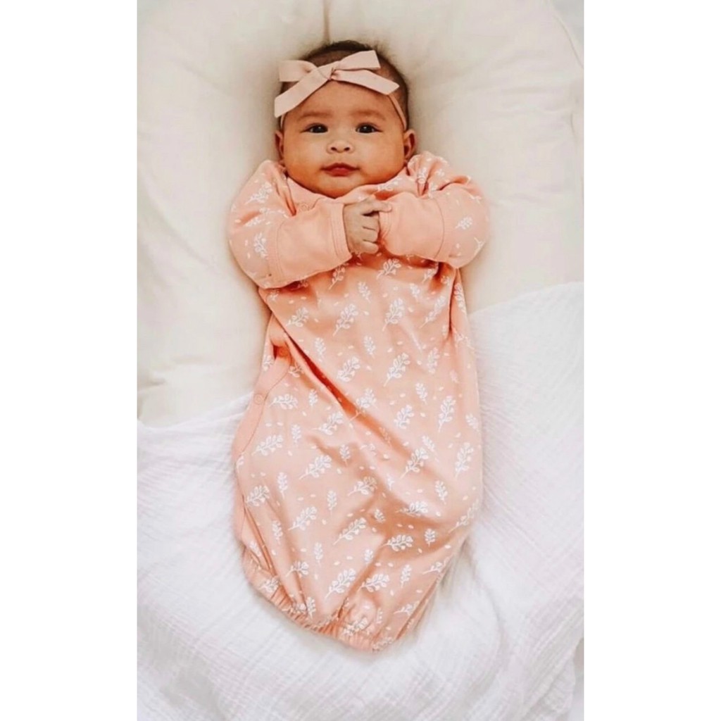 Organic Baby Sleep Gown with Cap Shopee Malaysia