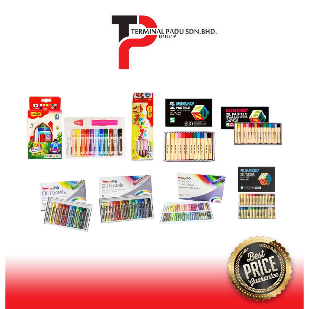 Buncho Oil Pastel (12/16/24/48/50 Colors/Box) | Shopee Malaysia