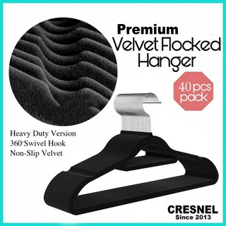 Velvet Hangers Flocked Clothes Heavy Duty Premium Non-Slip Hangers (30/50  Pack)