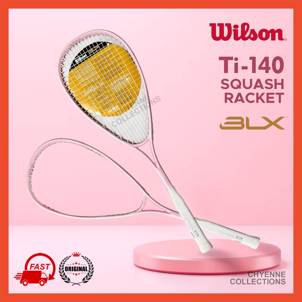 Wilson BLX Squash Racket Ti140 ( Strung ) Nano Carbon Women Girl Pink