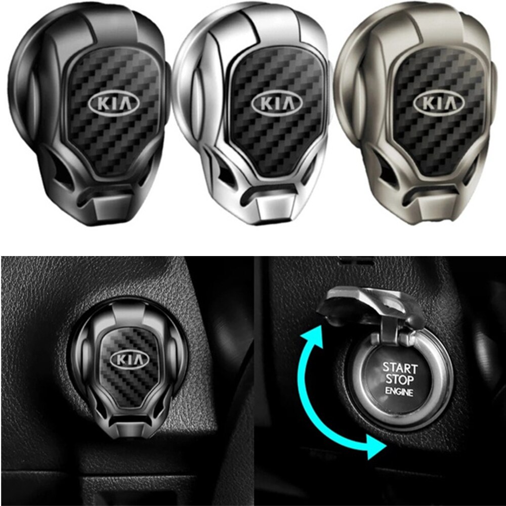 Car Engine Start Stop Button Protective Cover Decoration Sticker For