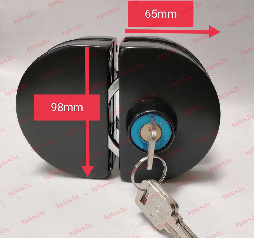 Glass Door Lock Circle Shape Crescent Shape Tempered Glass Door Lock