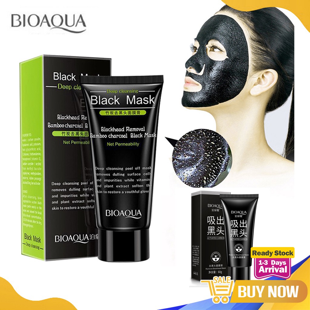 BIOAQUA Black Mask Activated Carbon Charcoal Blackhead Removal Carbon