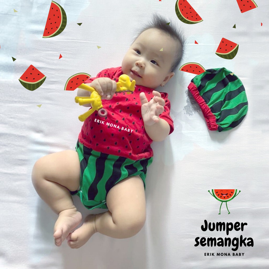 Ermon Baby Baby Boy Girl Clothes, Cute Watermelon Fruit Motif