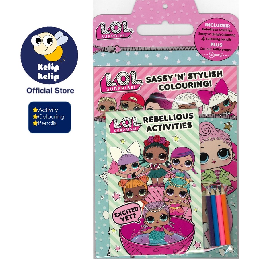 LOL Surprise Activity Pack With 1 Colouring 1 Activity Book 4 Colour ...