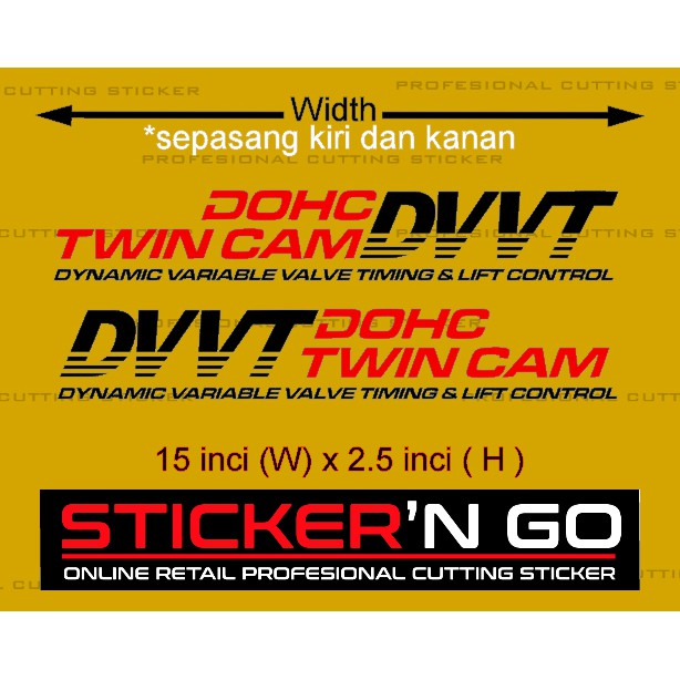 STICKER CUTTING CUSTOM DDVT DOHC TWIN CAM SIDE DOOR | Shopee Malaysia