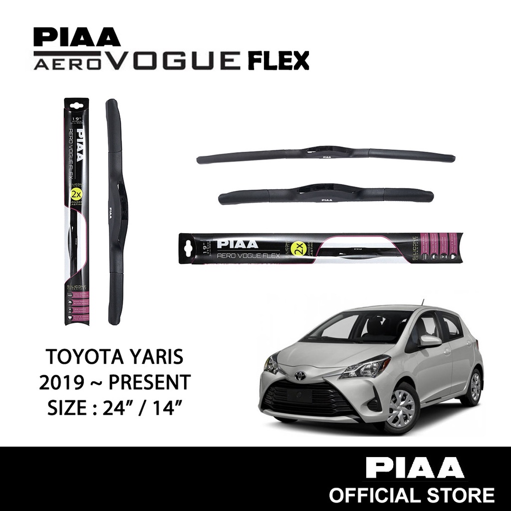 PIAA Aero Vogue FLEX Silicone Wiper For Toyota Yaris 2019 Present (24