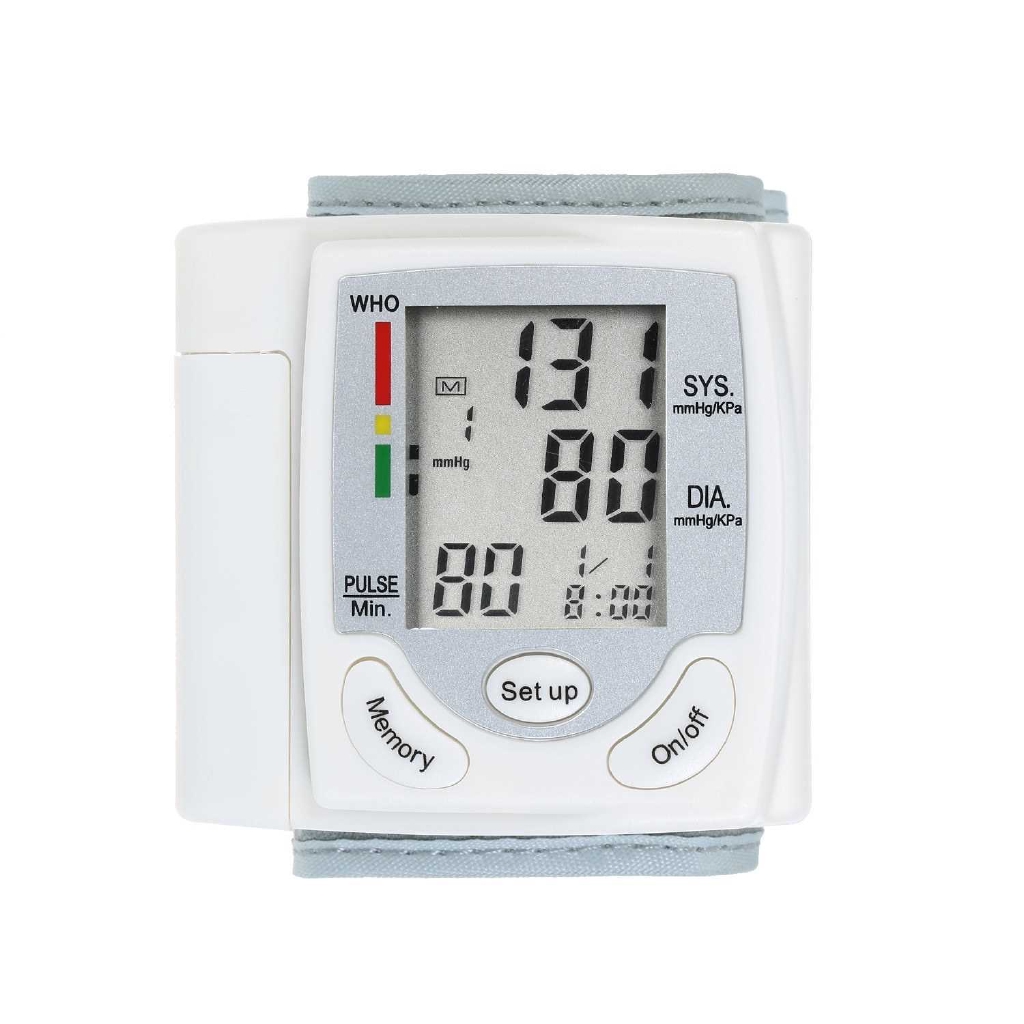 LCD Display Blood Pressure Monitor Wrist Pulse Meter Automatic Digital ...