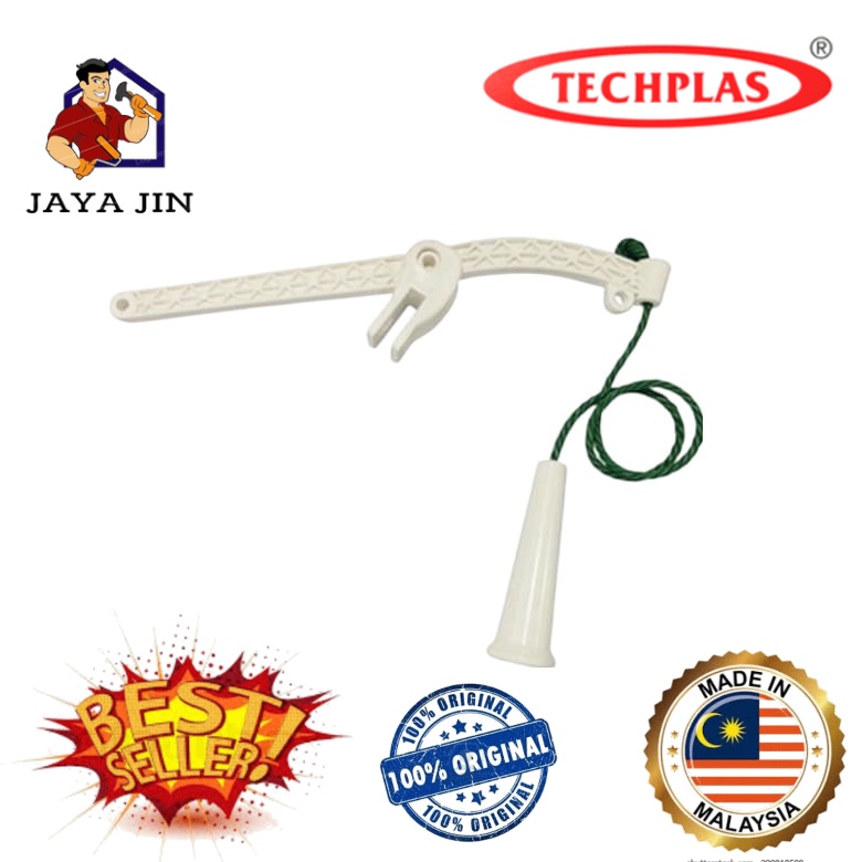 TECHPLAS 1011 HIGH LEVEL CISTERN FLUSH HANDLE (NYLON ROPE TYPE ...