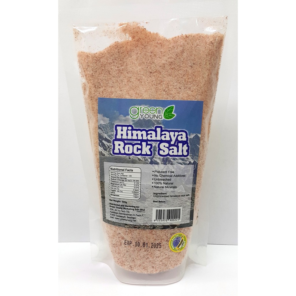 Green Young Himalayan Rock Fine Pink Salt (500gm) | Shopee Malaysia