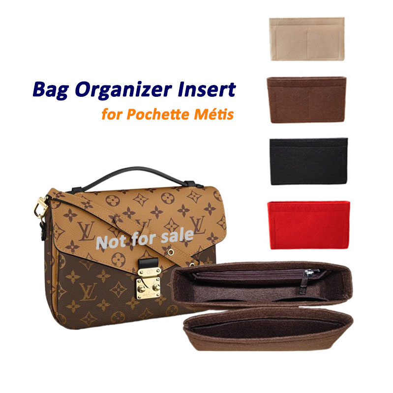 Set of 2 Basic Style Felt Bag Organizers for Pochette Metis