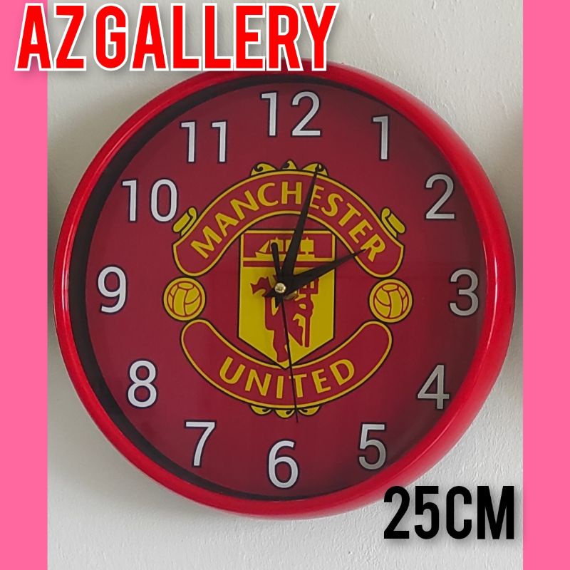 Manchester united Wall Clock 25cm Shopee Malaysia