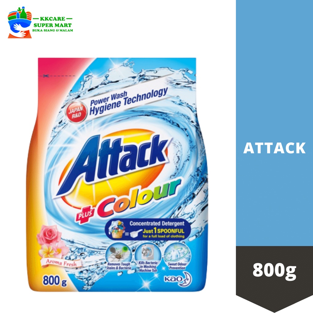 Attack - Colour Concentrate Detergent Powder 800g | Shopee Malaysia