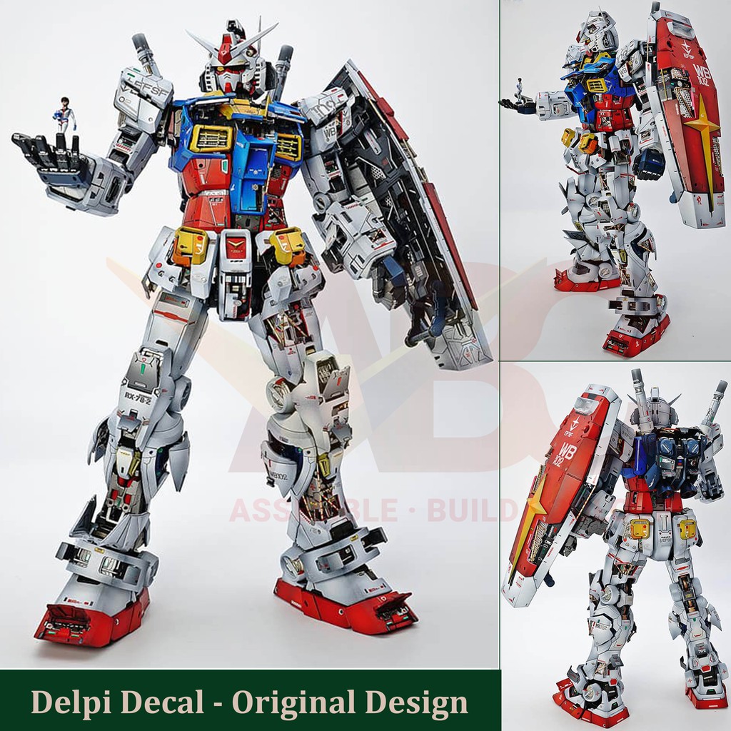 Delpi] Waterslide Decal - PG Unleashed 1/60 RX-78-2 2.0 (Hologram