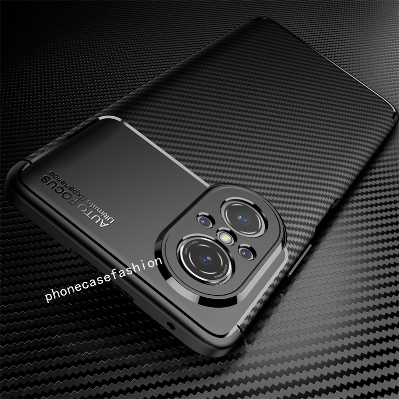 Phone Case For Huawei Nova 9 Se 9se Pro Carbon Fiber Tpu Soft Shockproof Bumper Casing Back Lens