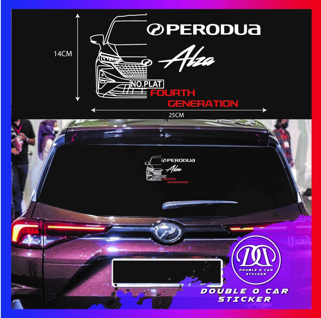[Ready Stock]Perodua Alza fourth generation line shape car sticker ...