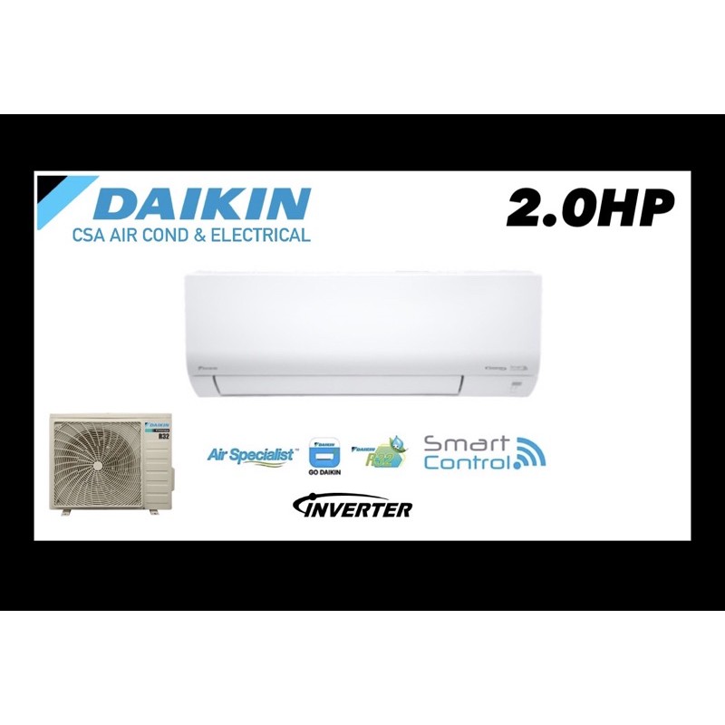 aircond daikin 2hp inverter