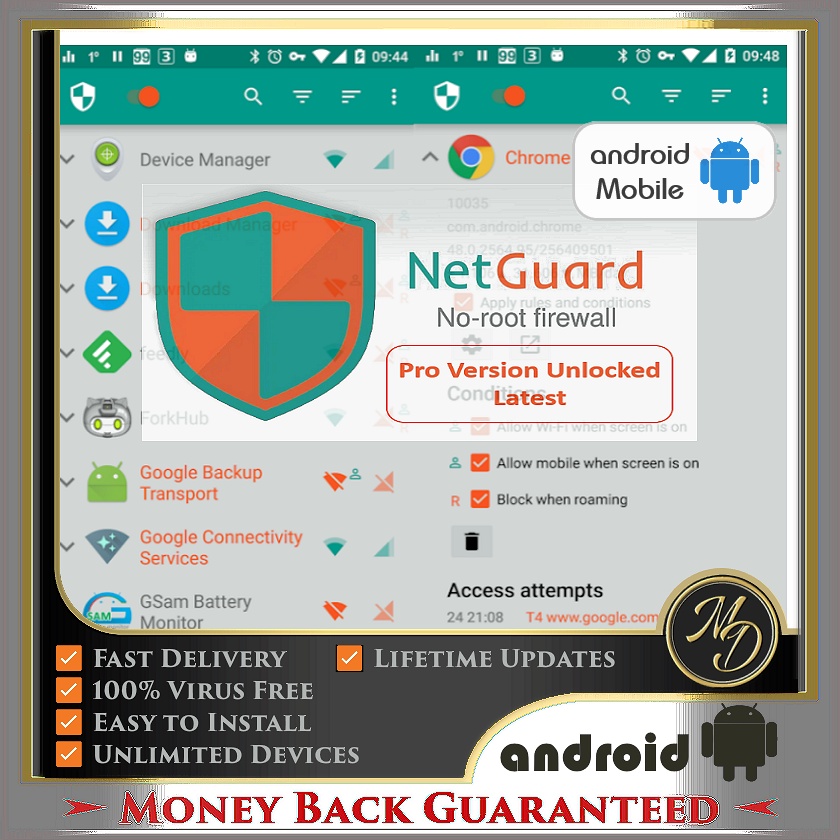 NetGuard Pro (NoRoot Firewall) v2.322 (Full Version Android) Updated