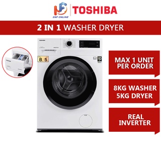 Toshiba 2 In 1 Front Load Washer Dryer TWDBK90S2M TWD BK90S2M Shopee Malaysia