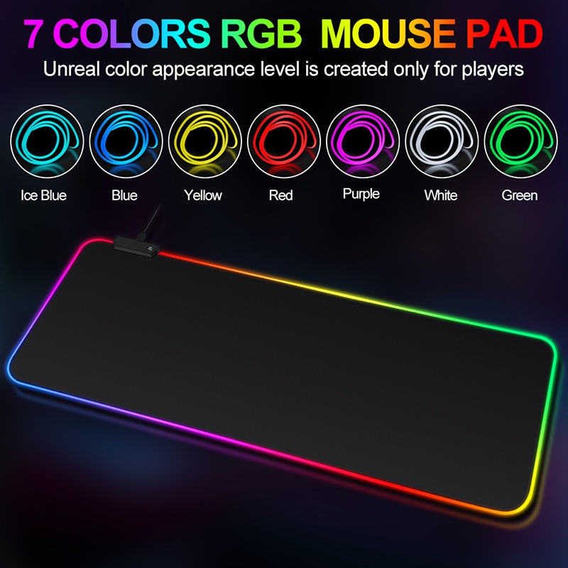 RGB Lighting Gaming Mouse Pad Large Size Waterproof Usb Mousepad Game