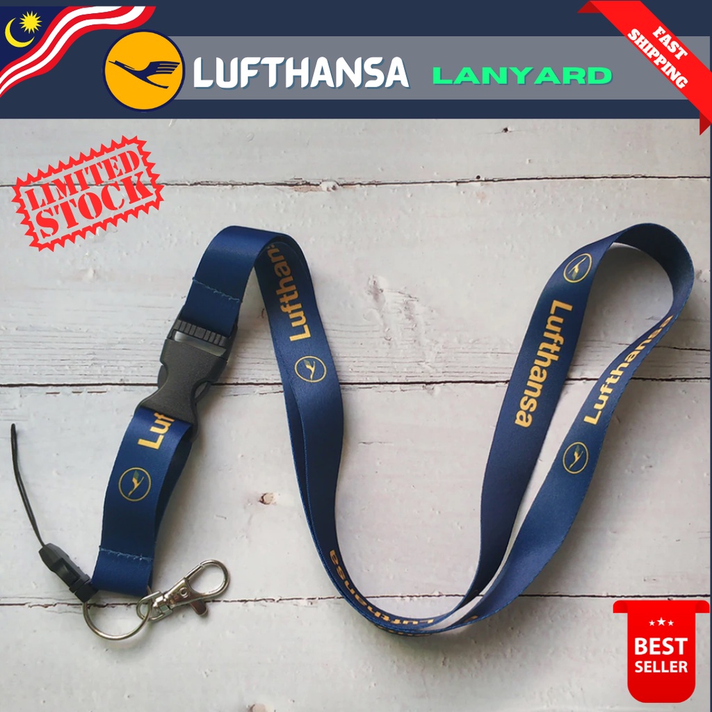 Porte-badge Lufthansa Koolkrew Avec Dragonne Polyester - Neuf