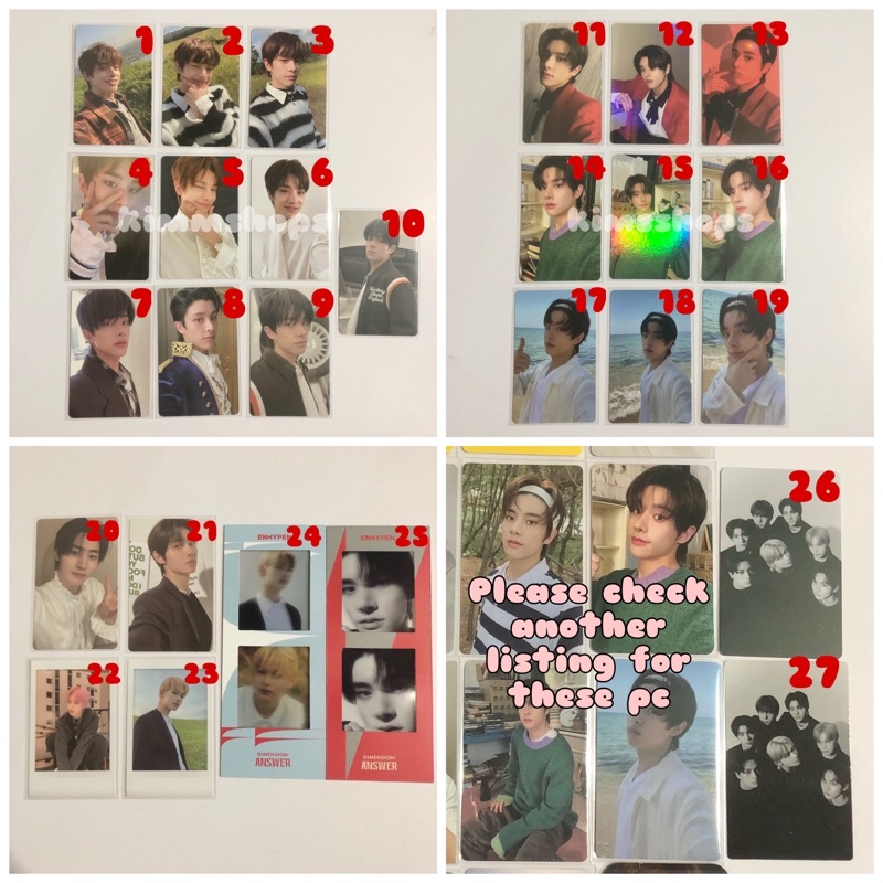 ENHYPEN - OFFICIAL PHOTOCARDS [1-16] ( BORDER: DAY ONE / BORDER ...